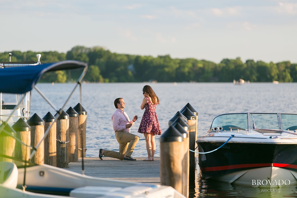 Paparazzi Proposal at Lake Minneapolis Wedding and