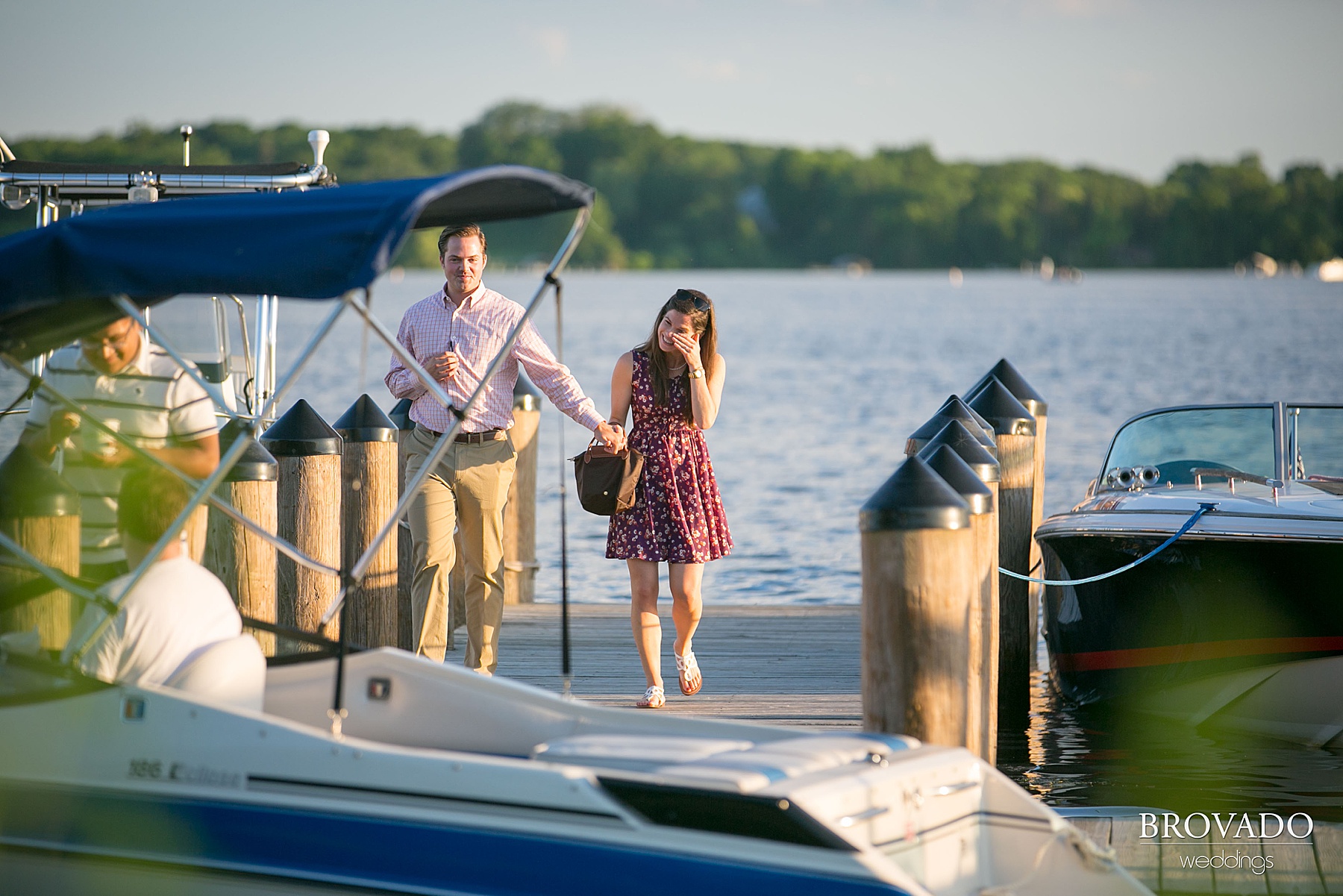 Paparazzi Proposal at Lake Minneapolis Wedding and